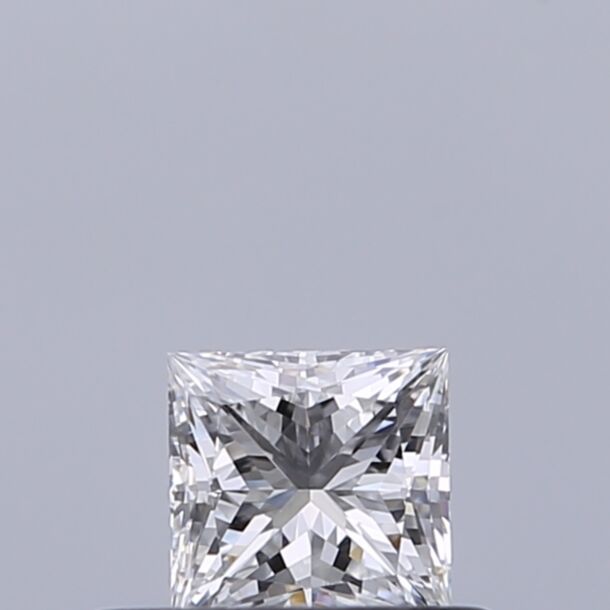 0.3 Carat Diamant Naturel de taille Princesse, Couleur D, Pureté IF