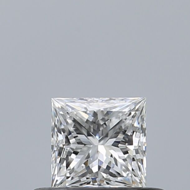 0.35 Carat Natural Diamond, Princess Cut, Color D, Clarity VVS2