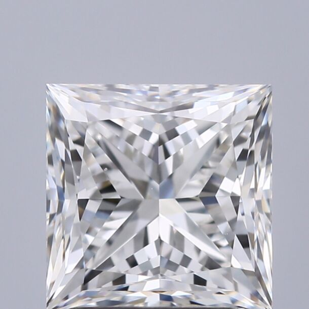 2.02 Carat Natural Diamond, Princess Cut, Color G, Clarity VS2