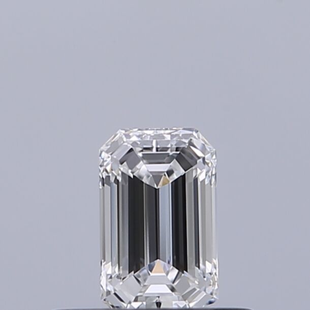 0.31 Carat Natural Diamond, Emerald Cut, Color E, Clarity IF