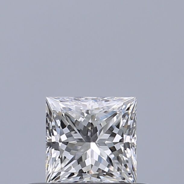 0.34 Carat Natural Diamond, Princess Cut, Color D, Clarity VVS1