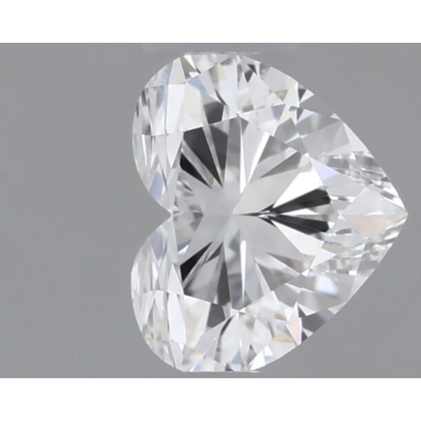 0.37 Carat Natural Diamond, Heart Cut, Color F, Clarity VVS1