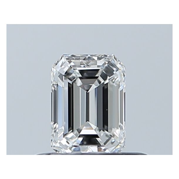0.4 Carat Natural Diamond, Emerald Cut, Color F, Clarity VVS1