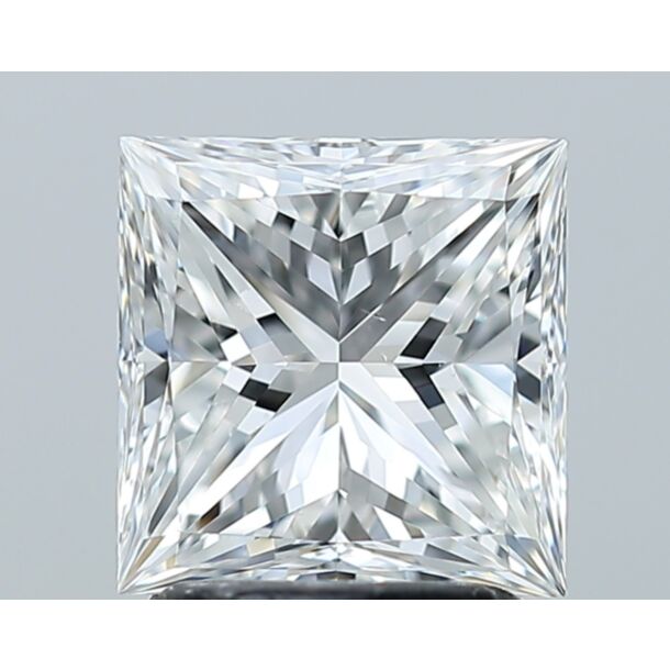 2 Carat Natural Diamond, Princess Cut, Color E, Clarity VS2