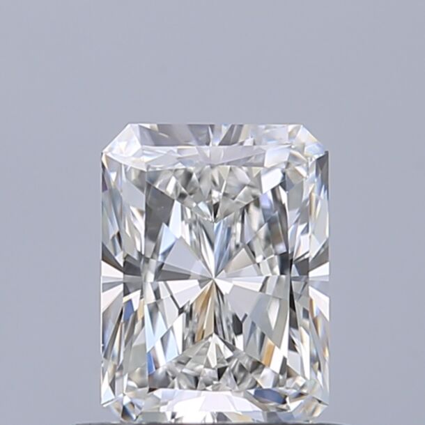 0.6 Carat Natural Diamond, Radiant Cut, Color F, Clarity IF