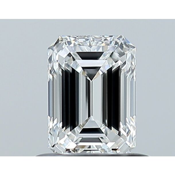 0.67 Carat Diamant Naturel de taille émeraude, Couleur E, Pureté VVS1