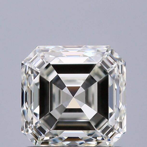 1.01 Carat Natural Diamond, Asscher Cut, Color H, Clarity VS1