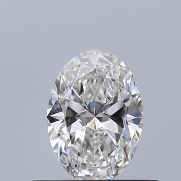 0.4 Carat Natural Diamond, Oval Cut, Color F, Clarity IF
