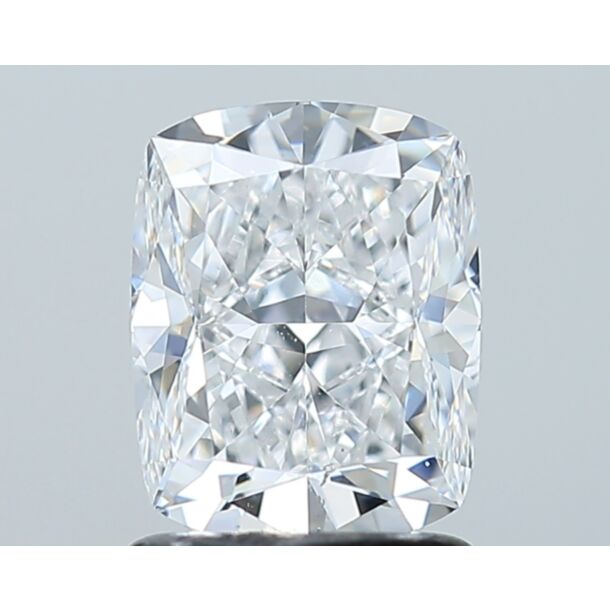 1.51 Carat Natural Diamond, Cushion Cut, Color D, Clarity SI1