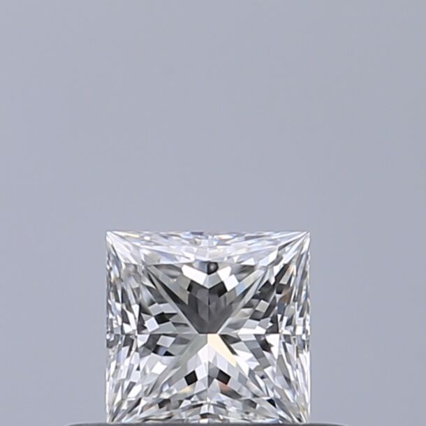 0.3 Carat Diamant Naturel de taille Princesse, Couleur D, Pureté IF