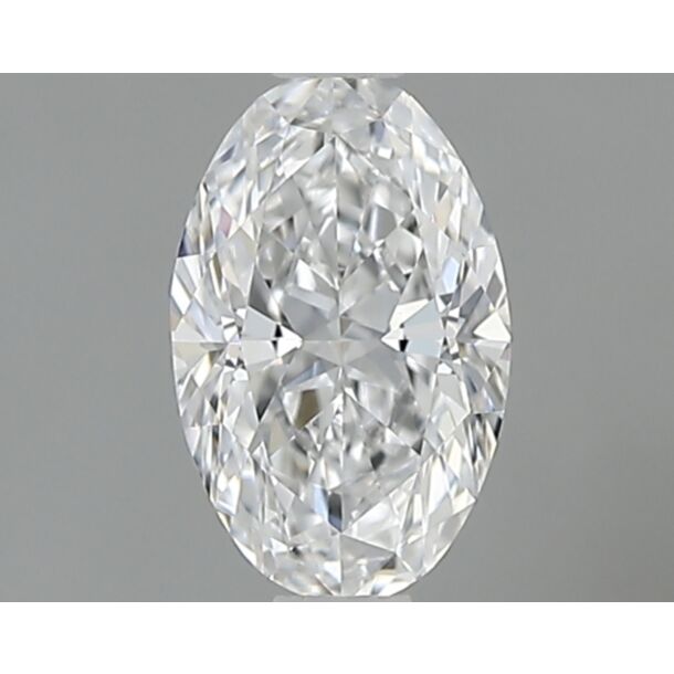 0.41 Carat Natural Diamond, Oval Cut, Color D, Clarity VVS2