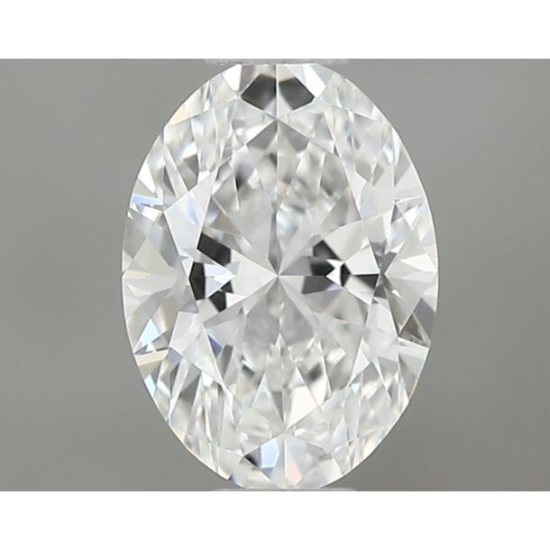 0.42 Carat Natural Diamond, Oval Cut, Color F, Clarity IF