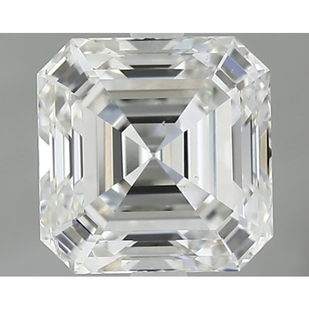 2.01 Carat Diamant Naturel de taille Asscher, Couleur H, Pureté SI1