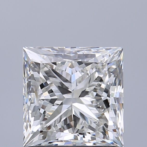 1.2 Carat Natural Diamond, Princess Cut, Color F, Clarity VVS2