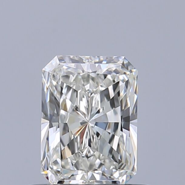 0.54 Carat Natural Diamond, Radiant Cut, Color G, Clarity IF