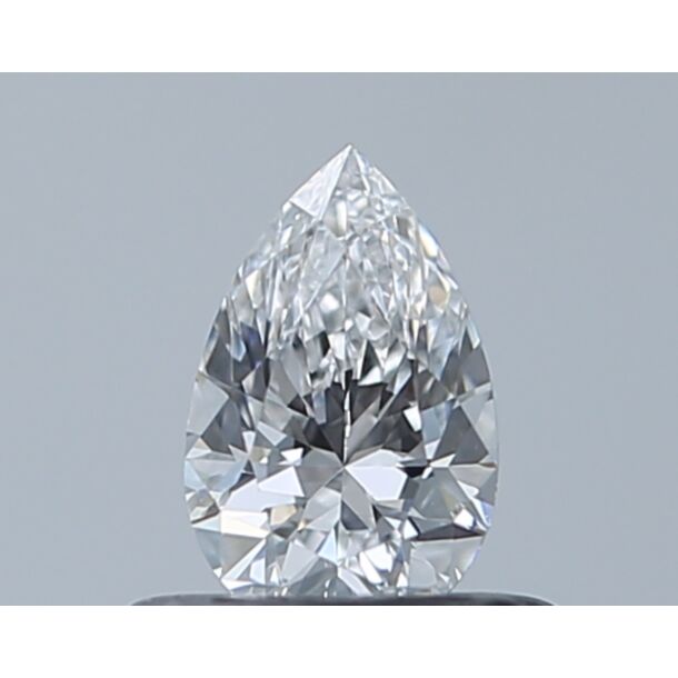 0.4 Carat Natural Diamond, Pear Cut, Color D, Clarity VVS1