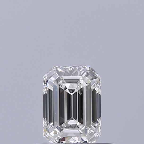 0.4 Karat Natürlicher Diamant Im Smaragdschliff, Farbe F, Reinheit VVS1