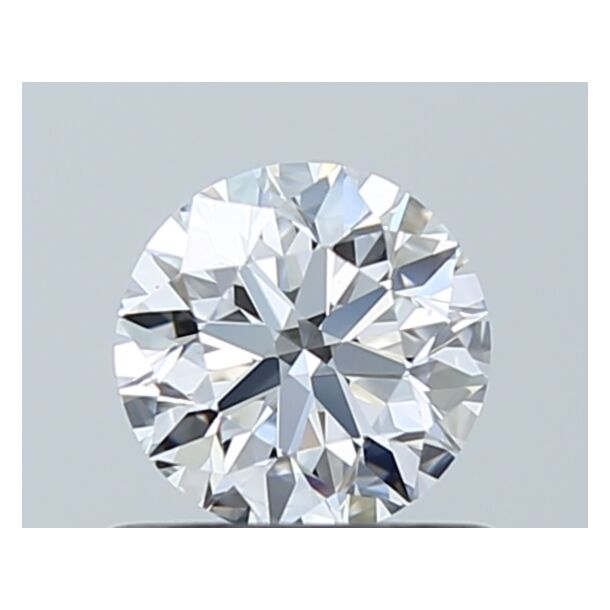 0.6 Carat Natural Diamond, Round Cut, Color D, Clarity VS2