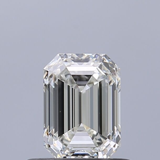 0.55 Carat Natural Diamond, Emerald Cut, Color I, Clarity VVS1
