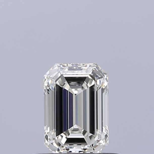 0.53 Karaat Natuurlijke Diamant met een Smaragd vorm, Kleur H, Zuiverheid IF