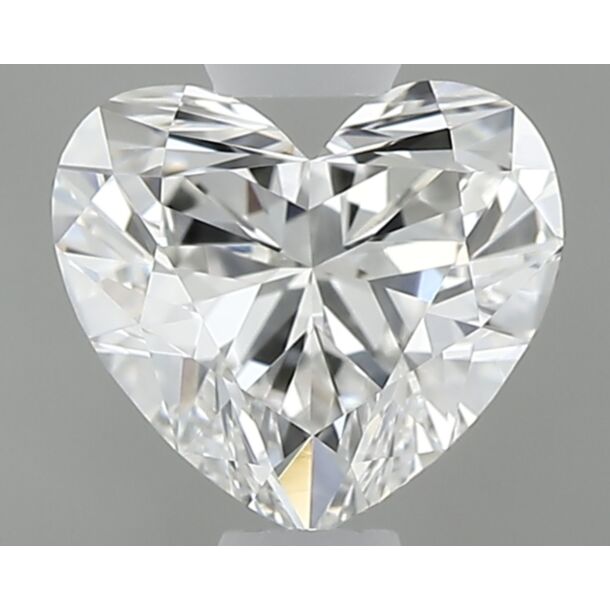 0.61 Carat Natural Diamond, Heart Cut, Color H, Clarity VVS2