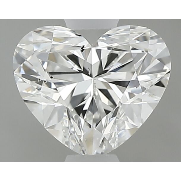 0.61 Carat Natural Diamond, Heart Cut, Color F, Clarity SI1