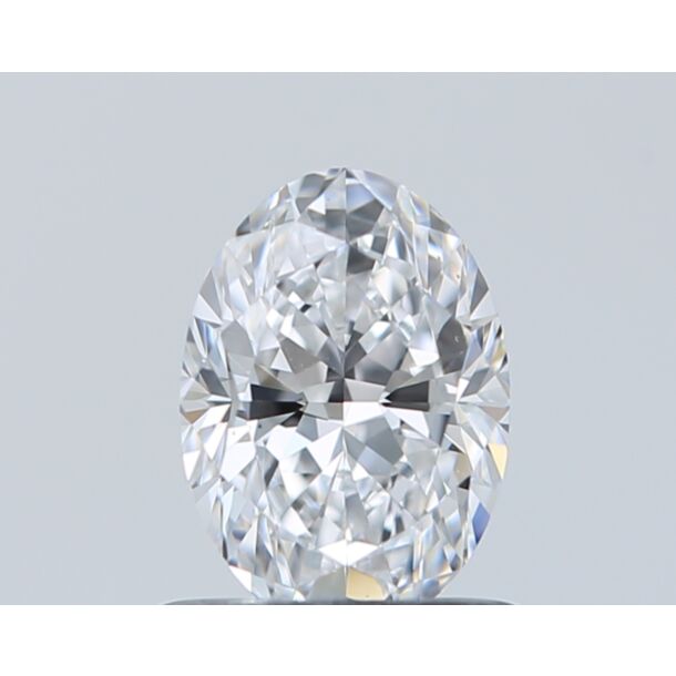 0.7 Carat Natural Diamond, Oval Cut, Color D, Clarity VS2