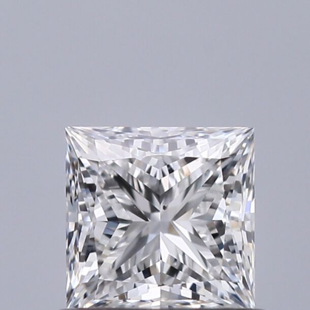 0.64 Carat Natural Diamond, Princess Cut, Color E, Clarity VS2
