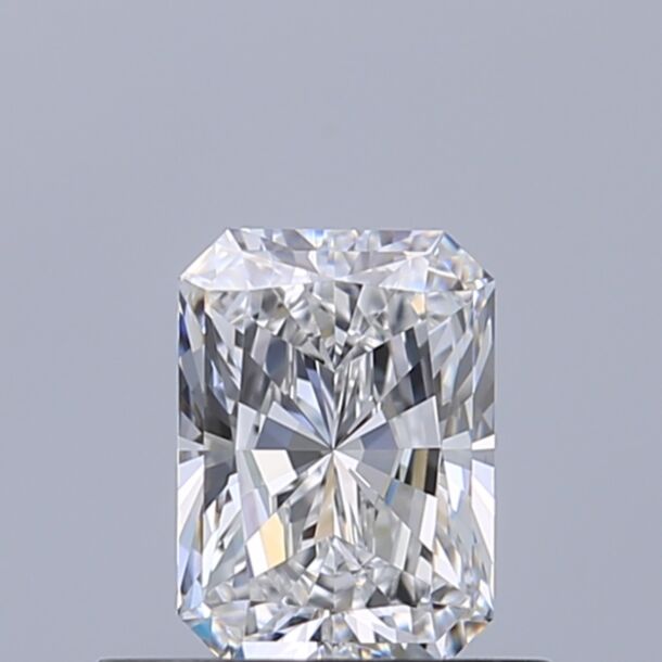 0.51 Carat Natural Diamond, Radiant Cut, Color D, Clarity VVS2