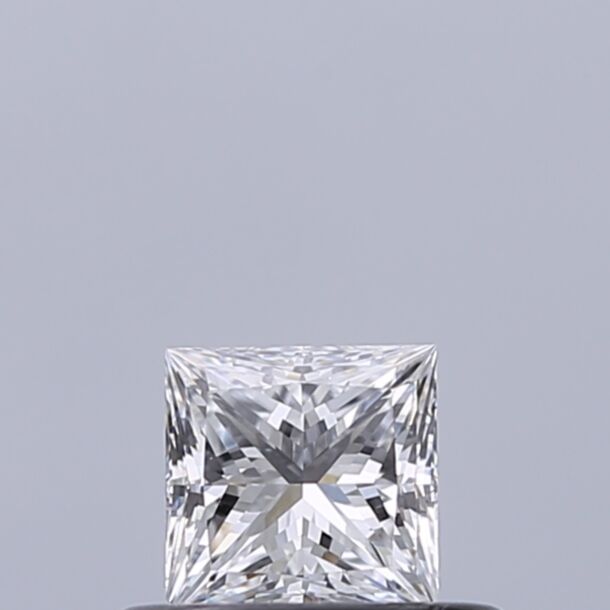 0.34 Carat Diamant Naturel de taille Princesse, Couleur D, Pureté VVS1