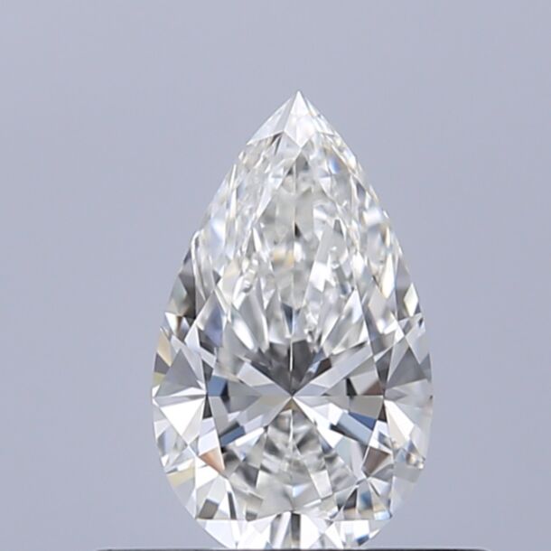 0.38 Carat Natural Diamond, Pear Cut, Color F, Clarity VVS1