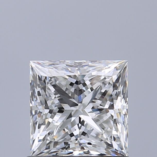 1.02 Karat Natürlicher Diamant Im Prinzessschliff, Farbe E, Reinheit VS2