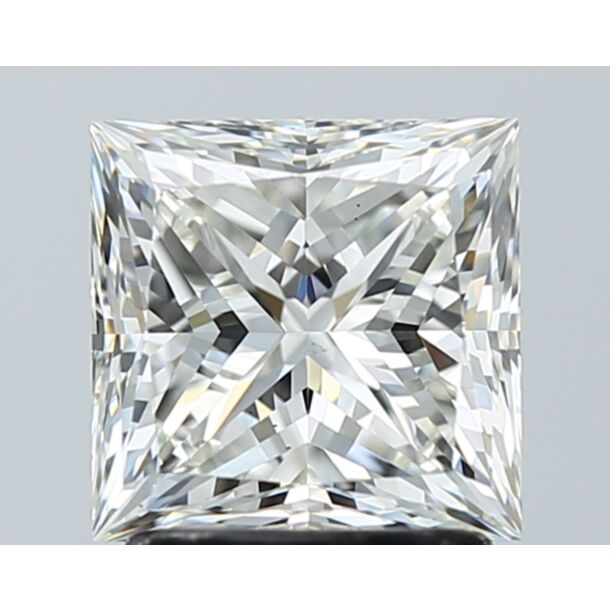 2.01 Carat Natural Diamond, Princess Cut, Color I, Clarity VS2