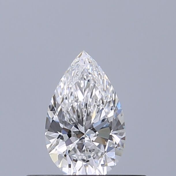 0.31 Carat Diamant Naturel de taille Poire, Couleur D, Pureté VVS1