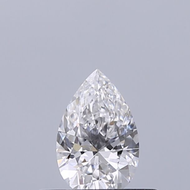0.3 Carat Natural Diamond, Pear Cut, Color D, Clarity VVS1