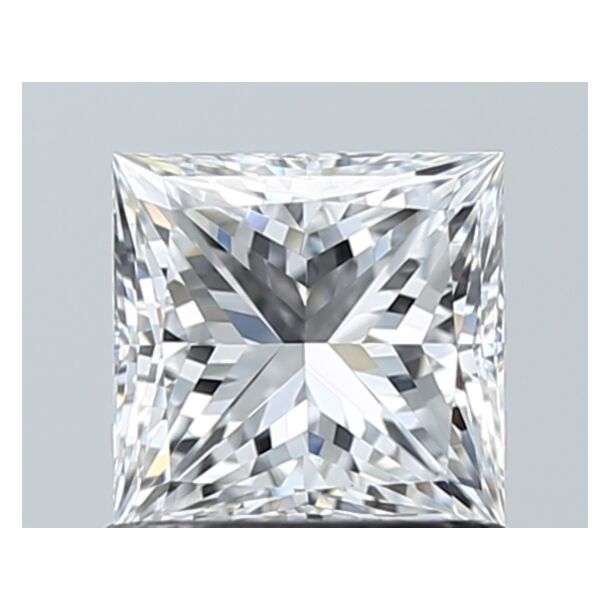1.01 Carat Natural Diamond, Princess Cut, Color D, Clarity VVS2