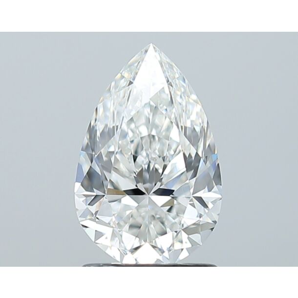 1.51 Karat Natürlicher Diamant Im Tropfenschliff, Farbe F, Reinheit VVS1