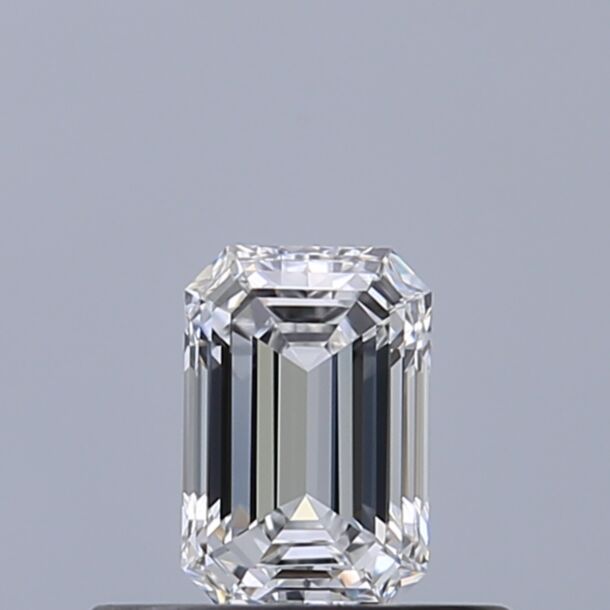 0.36 Carat Natural Diamond, Emerald Cut, Color D, Clarity VVS1