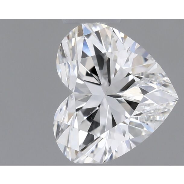 0.61 Carat Natural Diamond, Heart Cut, Color G, Clarity VS2