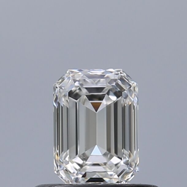 0.5 Karat Natürlicher Diamant Im Smaragdschliff, Farbe F, Reinheit VS2