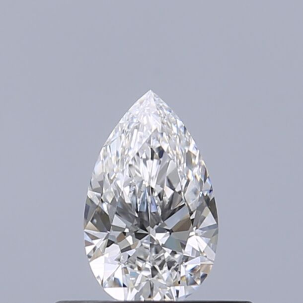 0.33 Carat Natural Diamond, Pear Cut, Color E, Clarity VVS2