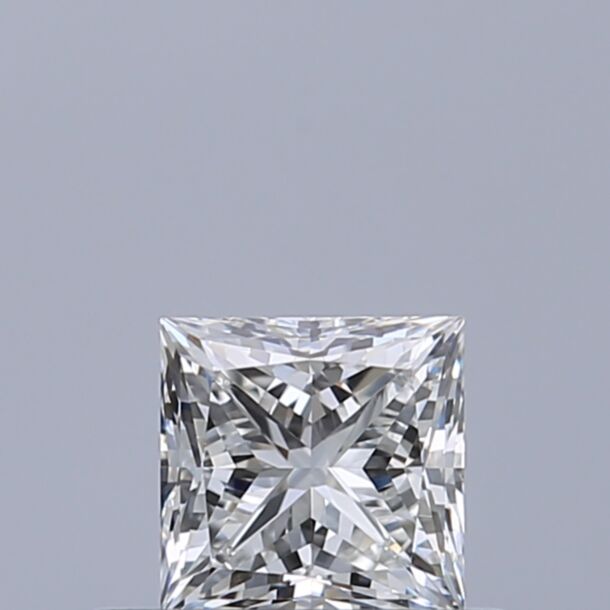 0.45 Carat Natural Diamond, Princess Cut, Color F, Clarity VS1