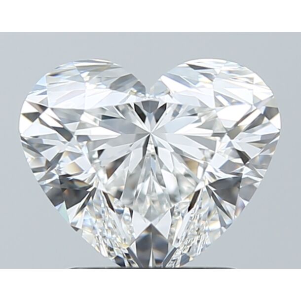 2.01 Carat Natural Diamond, Heart Cut, Color F, Clarity VVS2