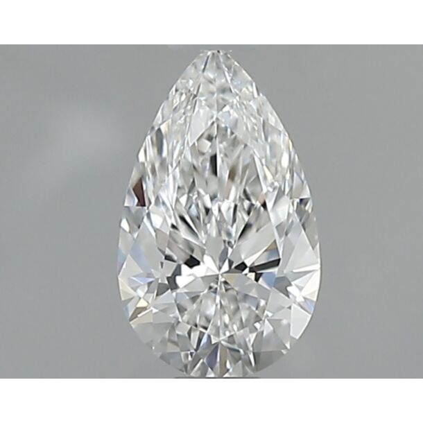 0.41 Carat Natural Diamond, Pear Cut, Color E, Clarity VVS2