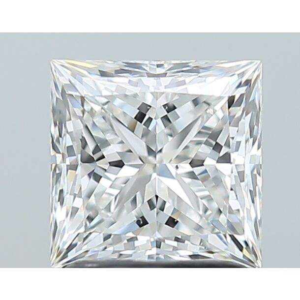 1.53 Carat Natural Diamond, Princess Cut, Color G, Clarity VS2