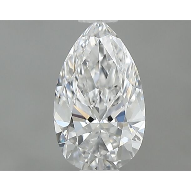 0.41 Carat Natural Diamond, Pear Cut, Color D, Clarity IF