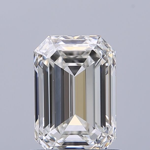 0.94 Carat Diamant Naturel de taille émeraude, Couleur H, Pureté IF