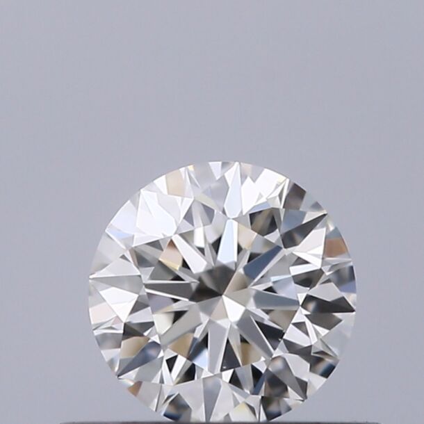 0.42 Carat Natural Diamond, Round Cut, Color H, Clarity VVS2