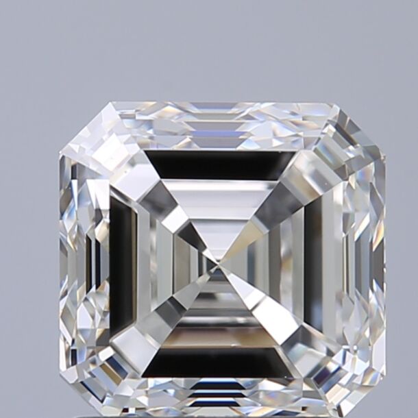 1.7 Carat Natural Diamond, Asscher Cut, Color G, Clarity VS2