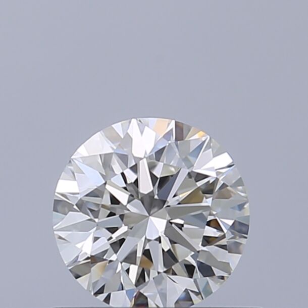0.55 Carat Natural Diamond, Round Cut, Color F, Clarity IF